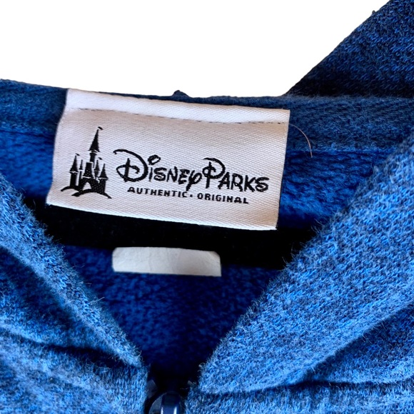 Disney Parks Disneyland Mickey Mouse Zip Hoodie Jacket Blue Vintage Wash Small - Picture 6 of 8